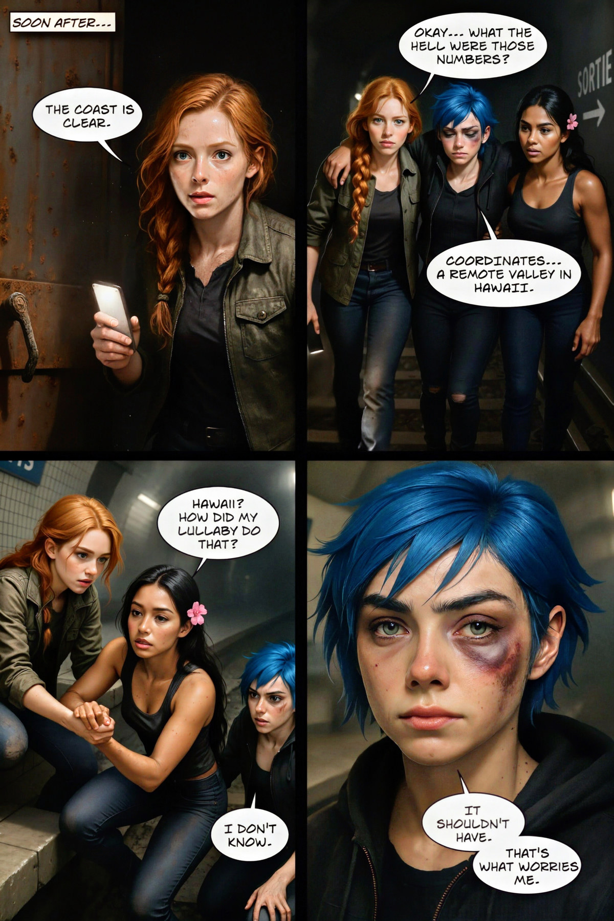 The techno-stone door opens (Page 17)