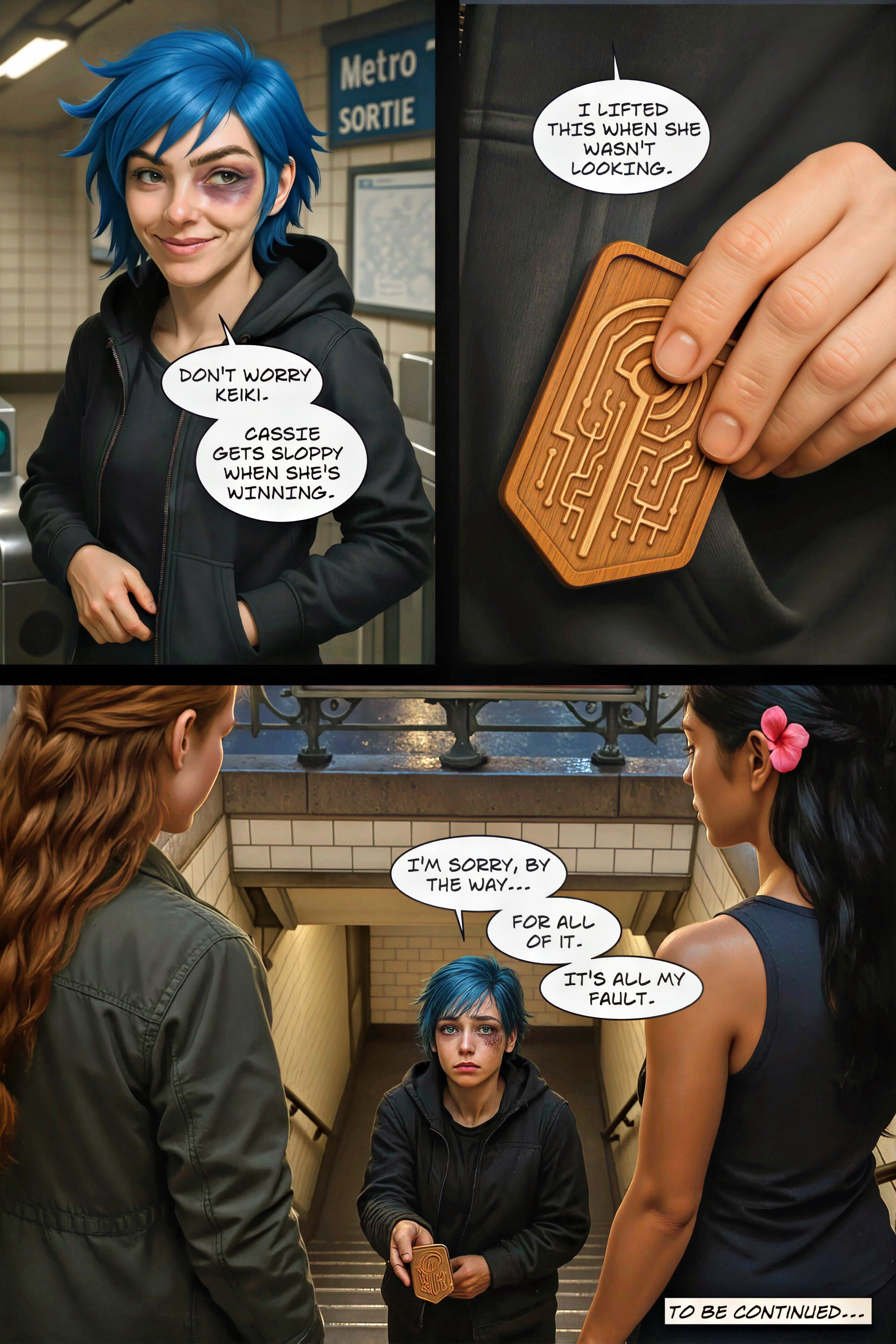 Cipher returns pendant and apologizes (Page 19)