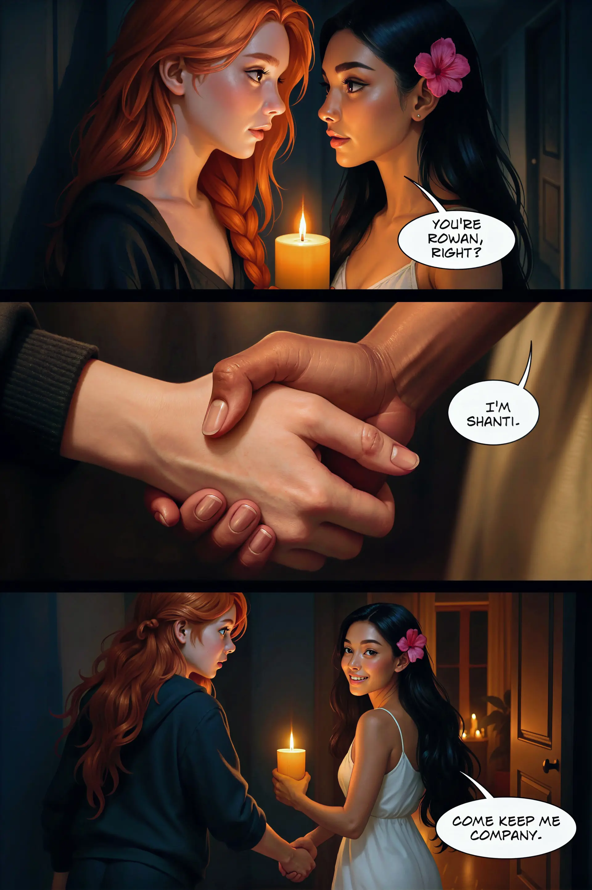 Shanti pulls Rowan in (Page 7)