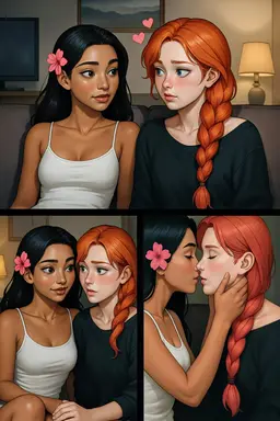 Rowan & Shanti first kiss