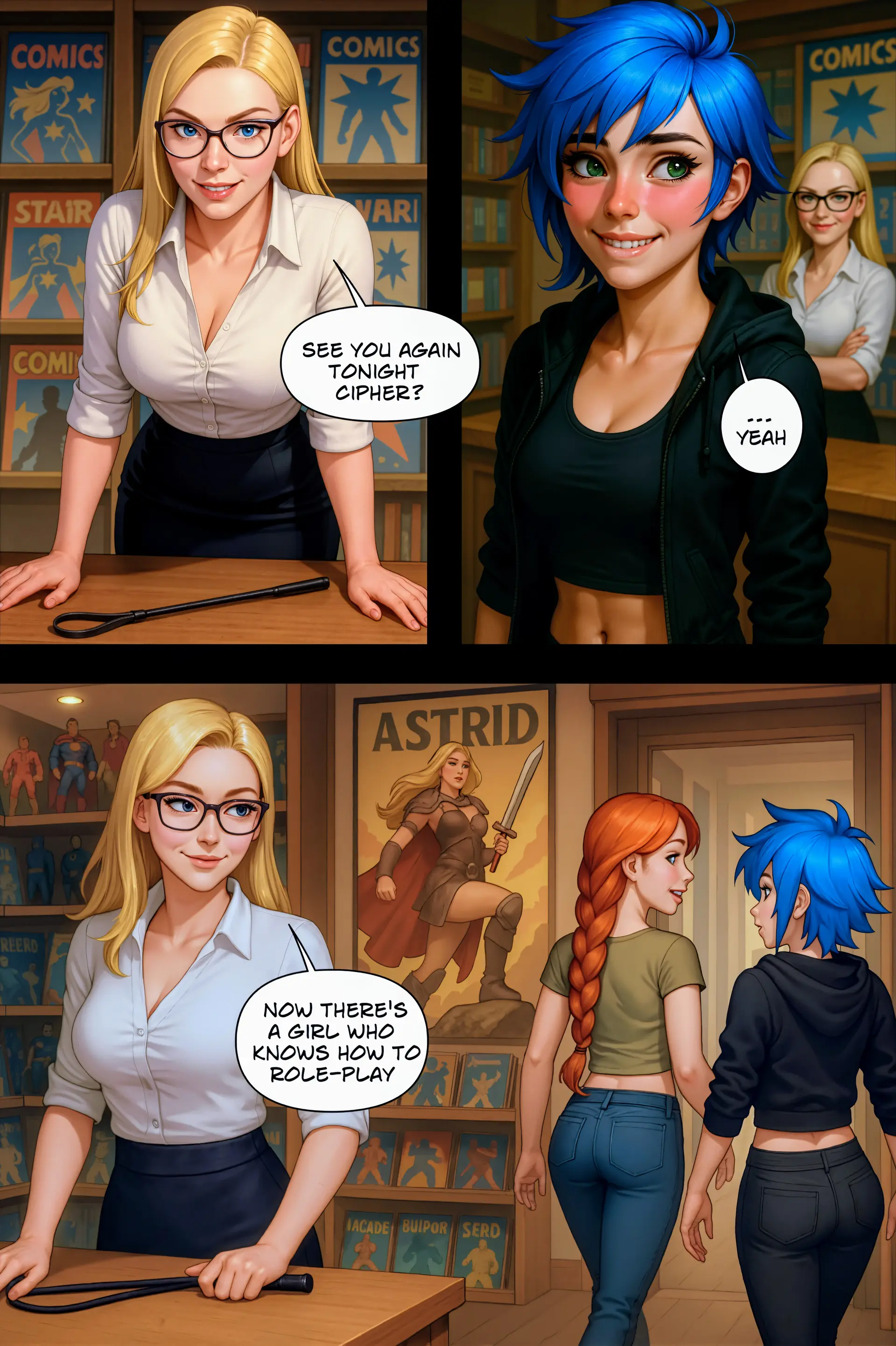 Ilya flirts, they exit (Page 9)