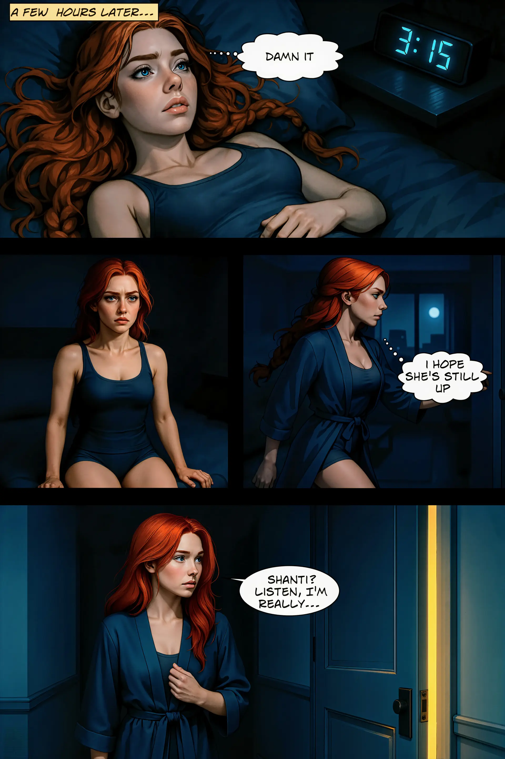 Rowan can't sleep, goes to apologize (Page 13)