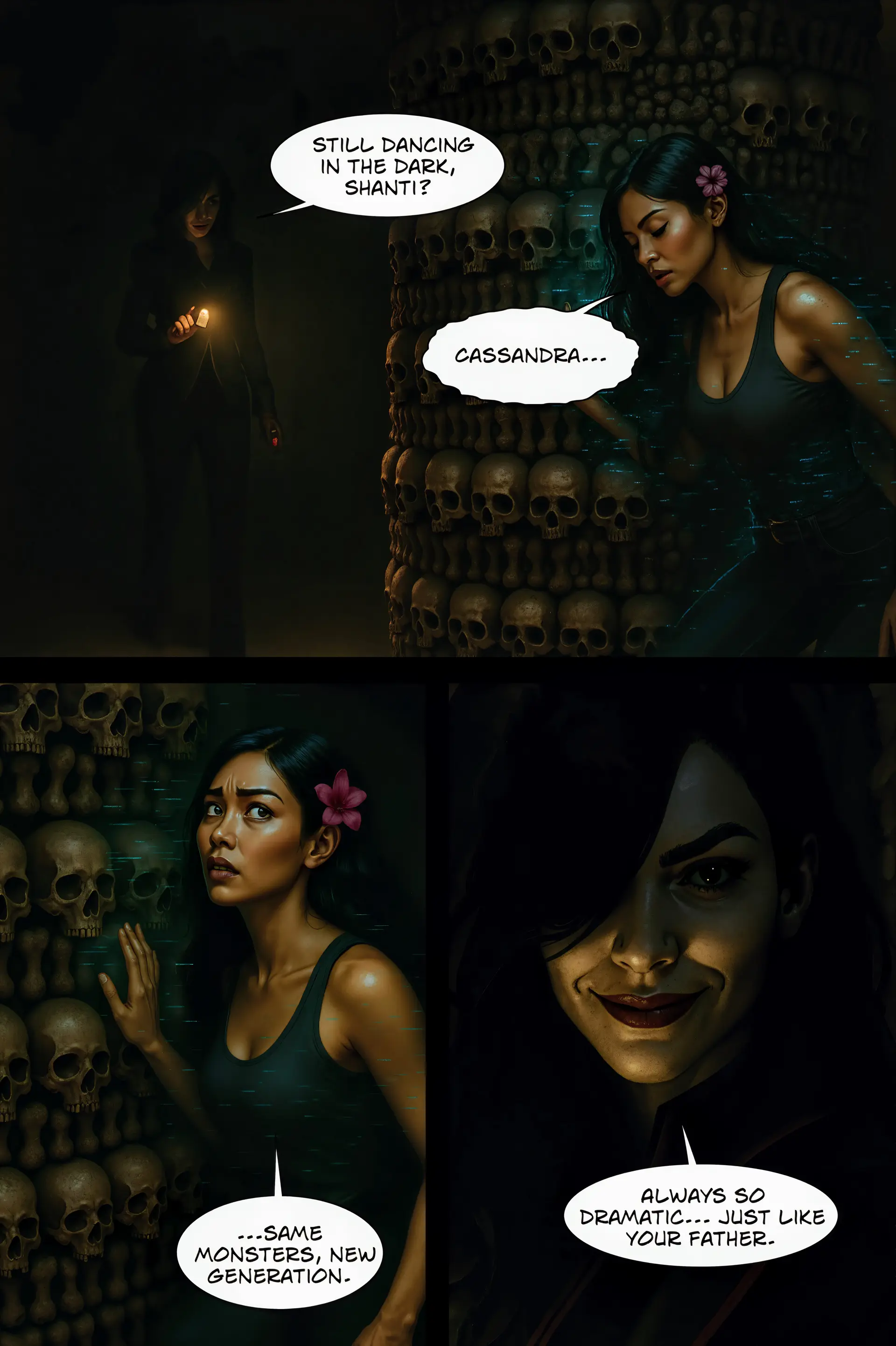 Cassandra appears from shadows (Page 11)