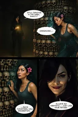 Cassandra appears from shadows