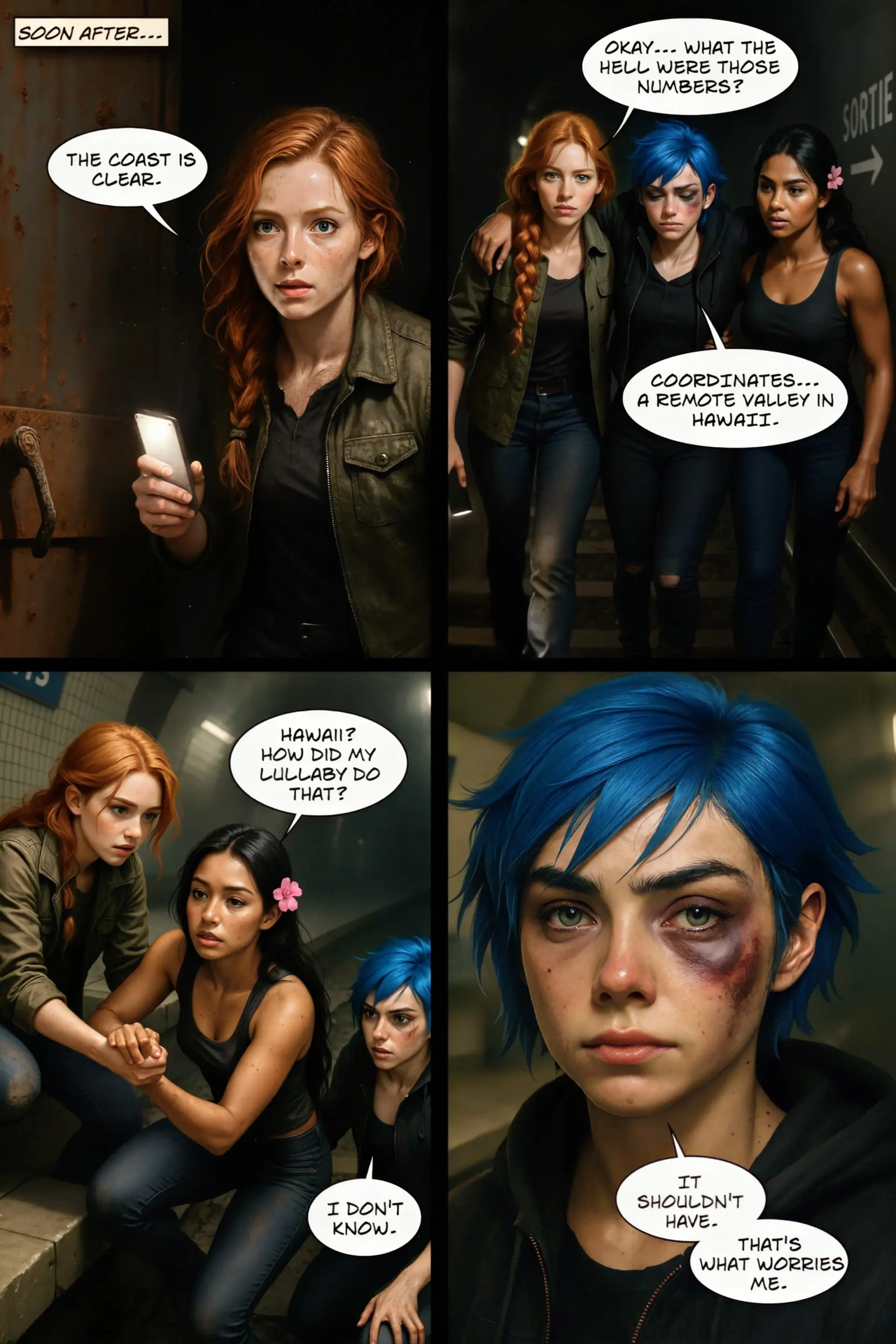 The techno-stone door opens (Page 17)