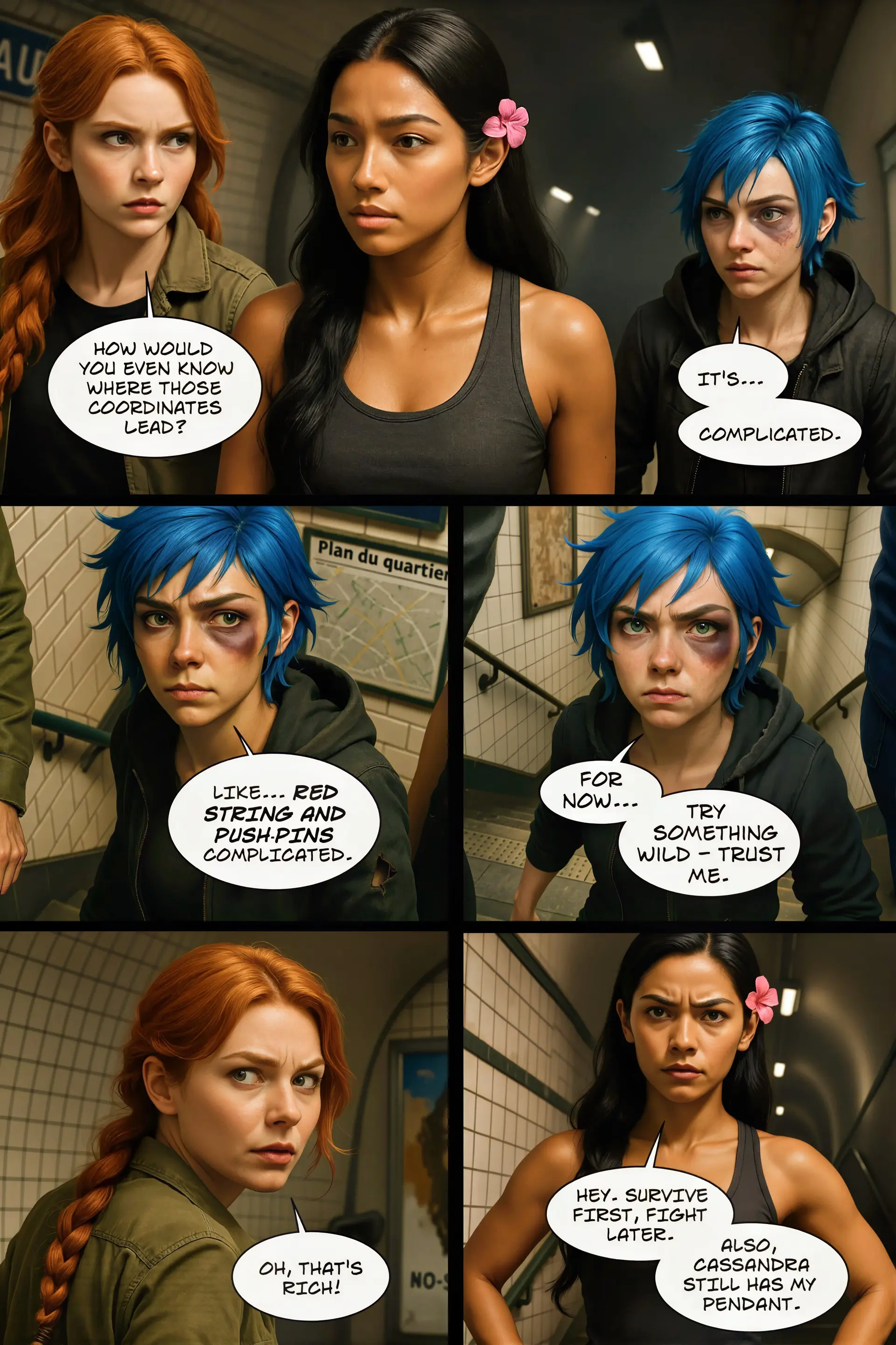 Climbing toward Métro exit (Page 18)