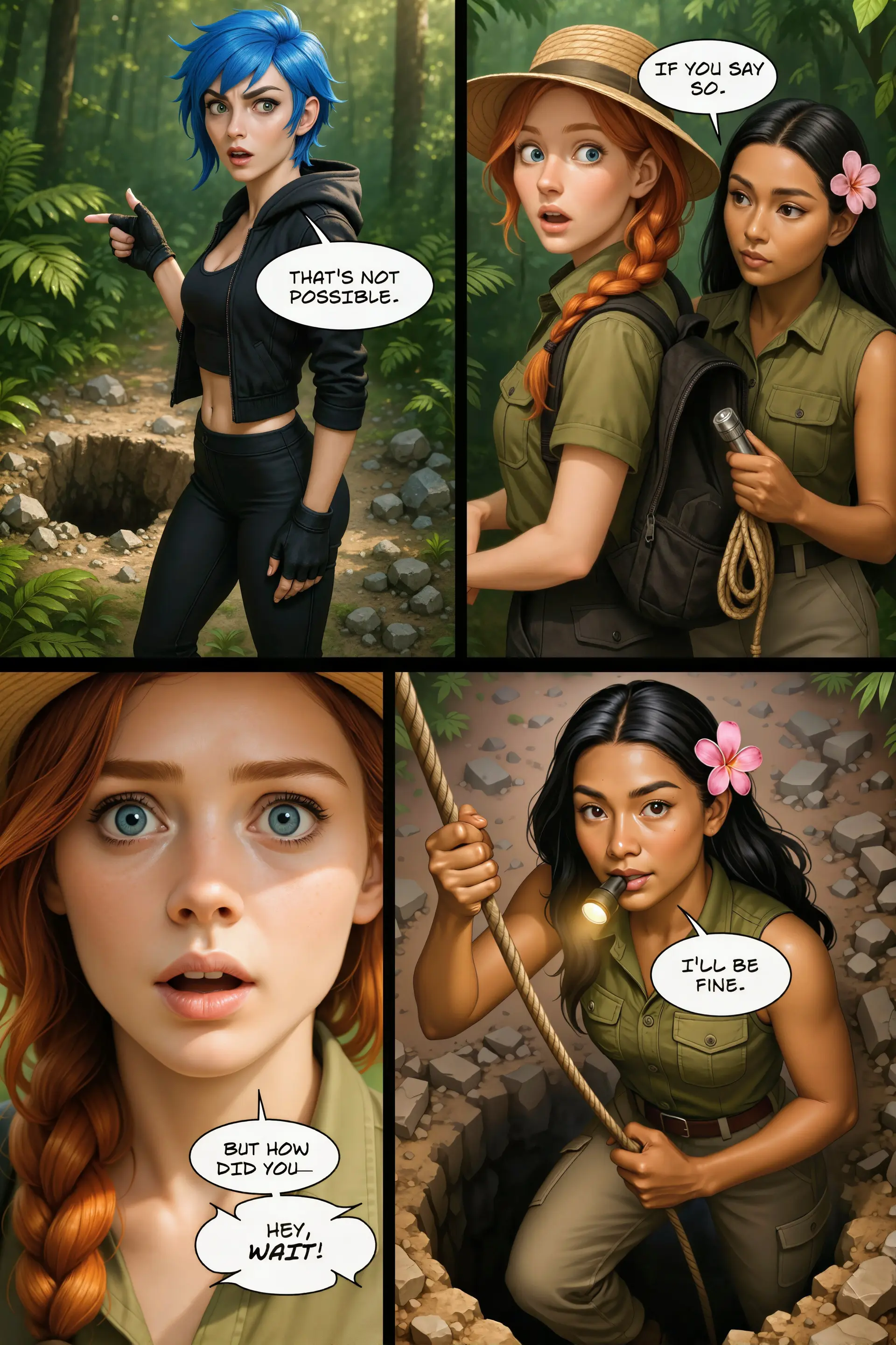 Shanti Climbs Down Pit (Page 13)